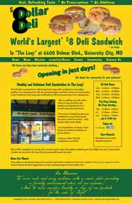 one page deli website